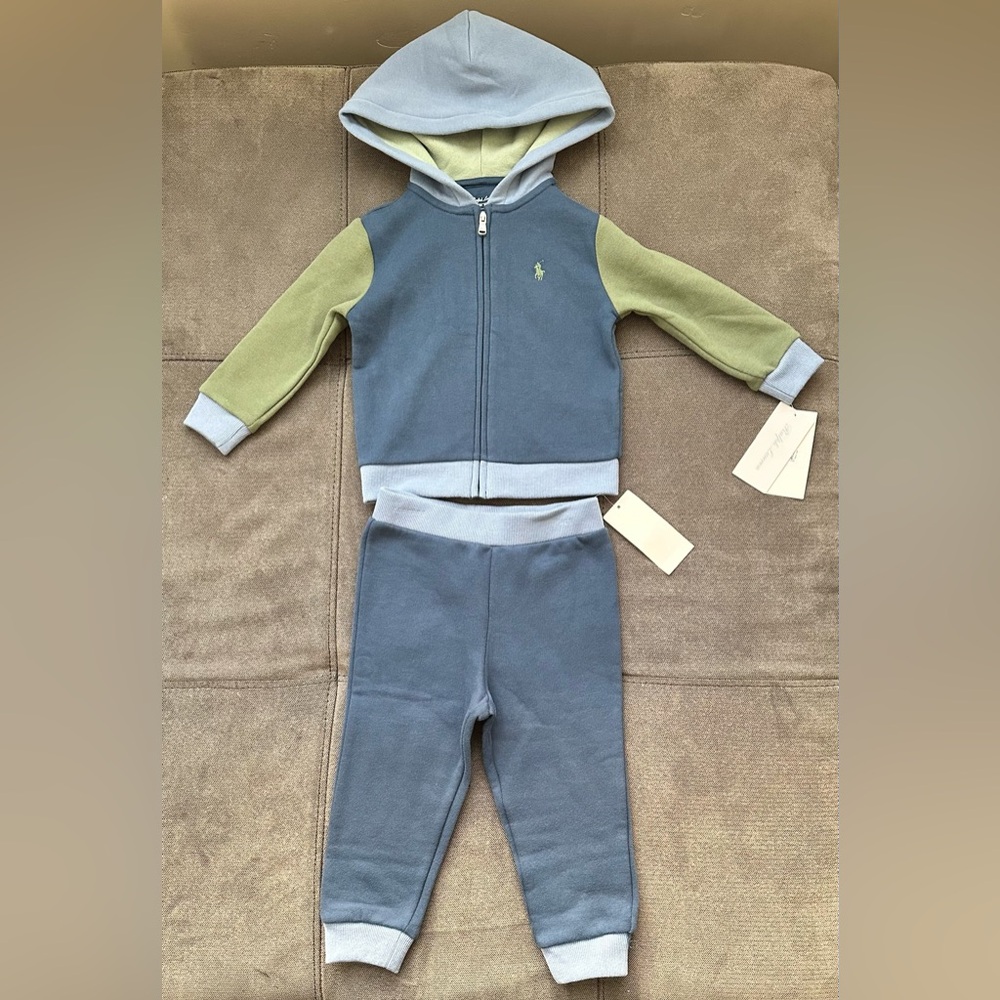 Polo Ralph Lauren Baby Boys Color-Blocked Fleece Hoodie and Pants Set